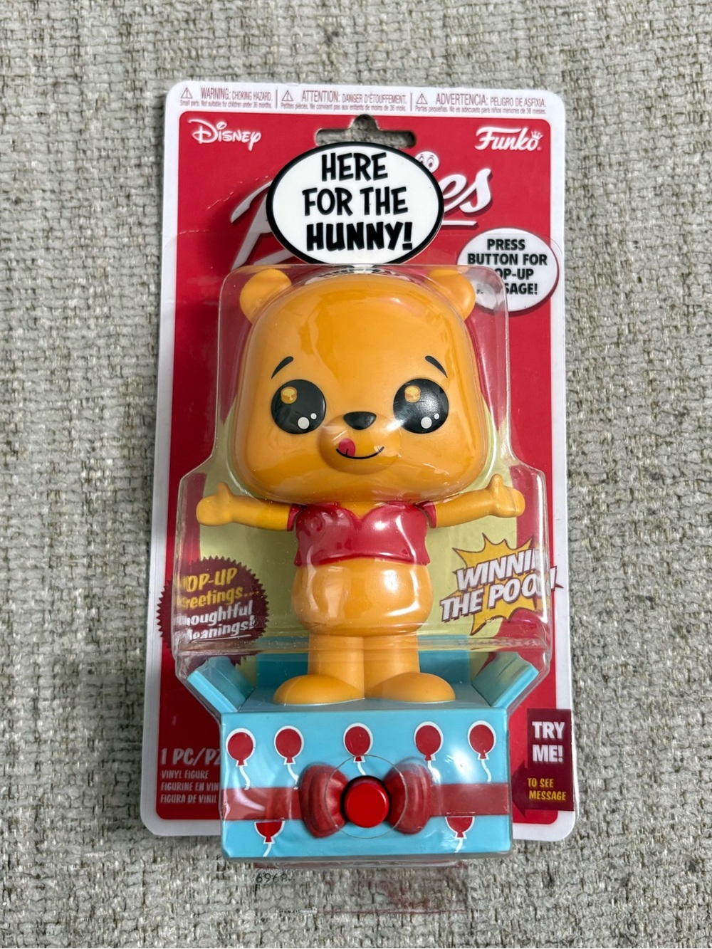 Funko Winnie the Pooh Pop-Up Figure - Yellow and Red with Blue Base